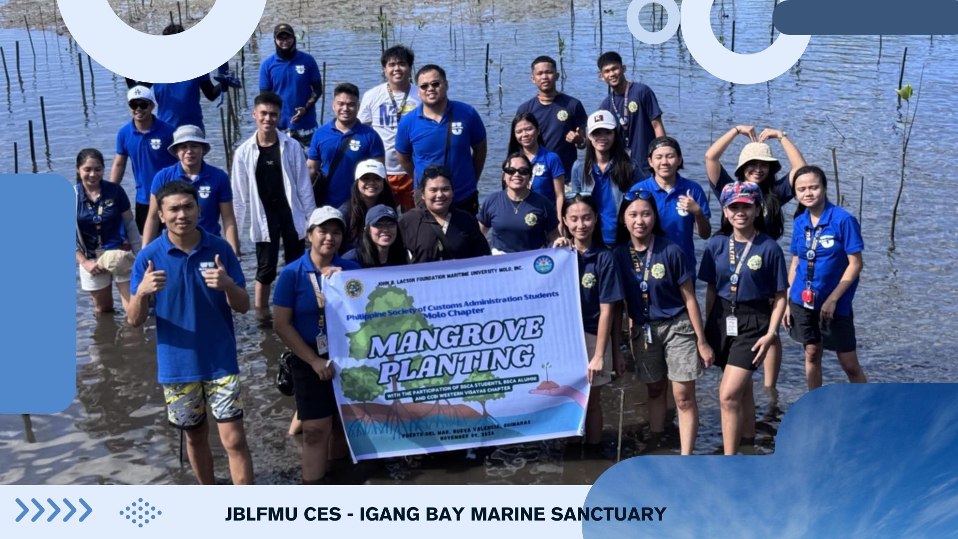 JBLFMU Customs Students Plant Mangroves for Coastal Conservation
