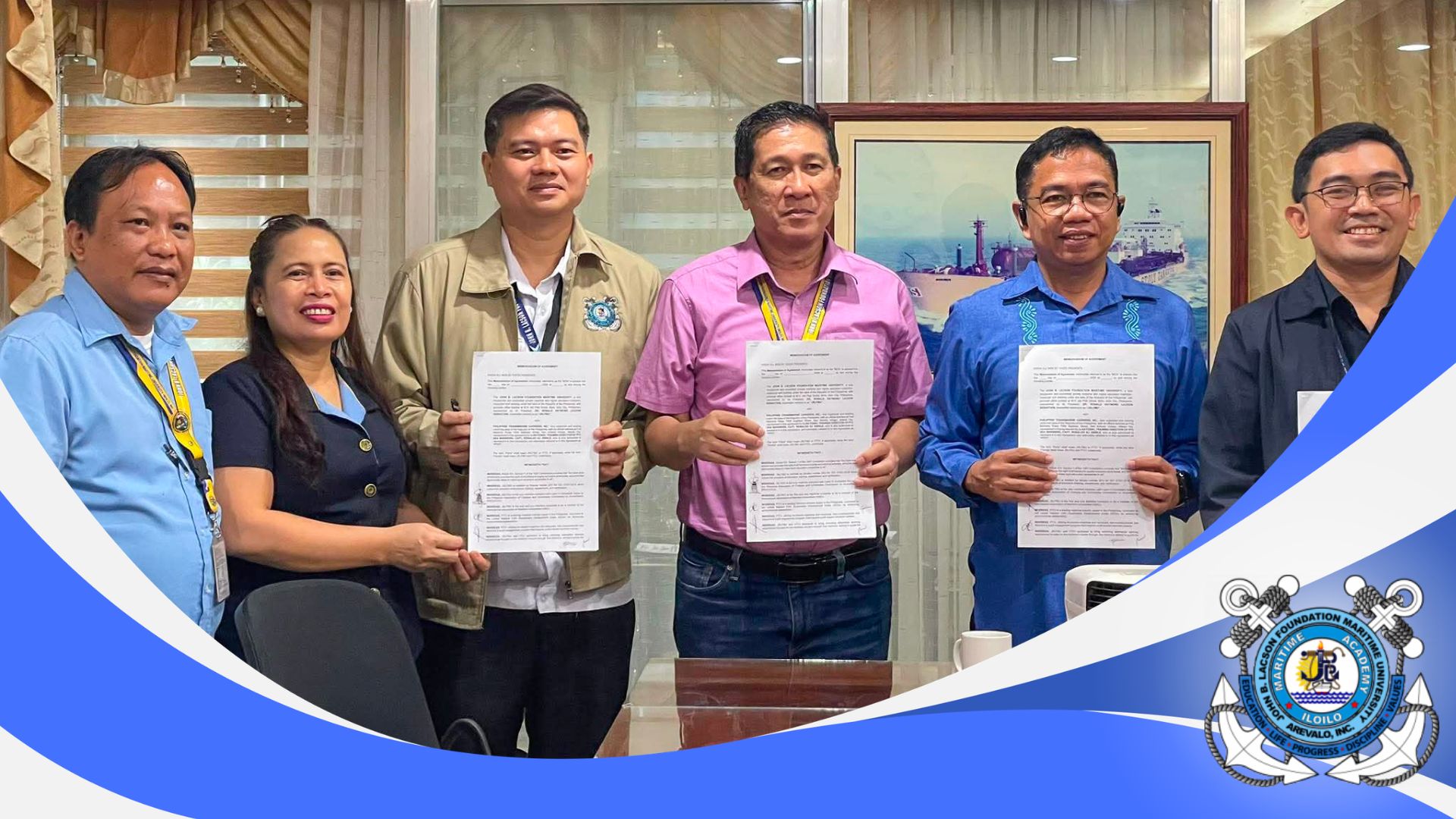 JBLFMU AREVALO, PTCI FORMALIZE CONTINUING PARTNERSHIP THROUGH SEA MARINERS PROGRAM MOA