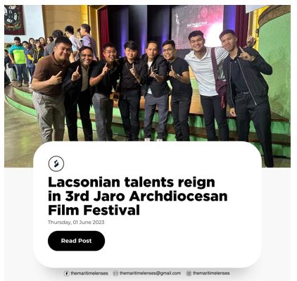 Lacsonian talents reign in 3rd Jaro Archdiosan Film Festival