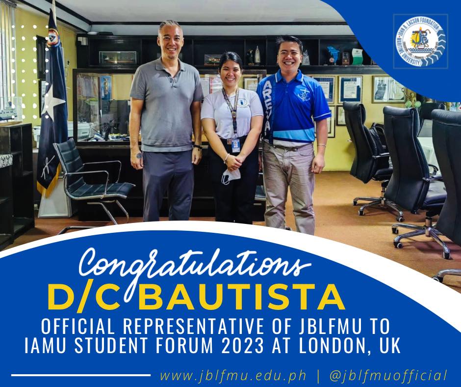 From Dolphin Editor to Int’l Maritime Ambassador Bautista Selected for IAMU Student Forum In London 