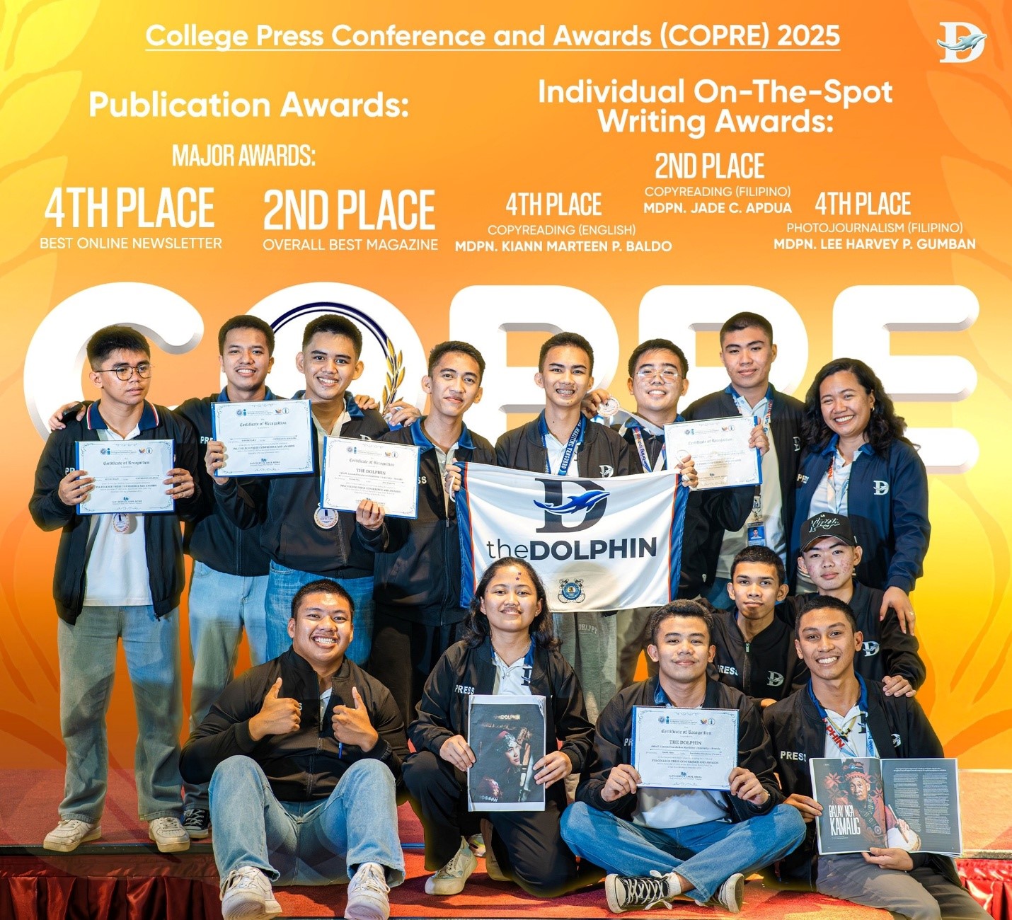 𝗣𝗔𝗡𝗚𝗜𝗡𝗕𝗨𝗟𝗔𝗛𝗔𝗡 | Back on top: The Dolphin seizes individual, major awards at COPRE ‘25 