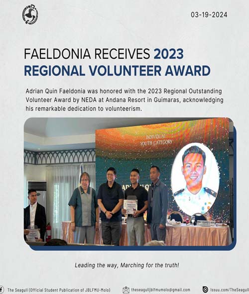Faeldonia Receives 2023 Regional Volunteer Award