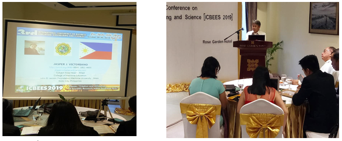 Dr. Jasper Victoriano presented a paper entitled “Utilization of Stakeholders’ Satisfaction Results of Maritime University in Asia”